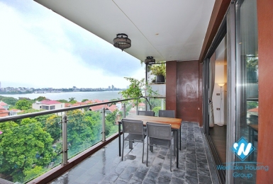 High floor and spacious 3 bedrooms apartment for rent in Quang Khanh, Tay Ho, Ha Noi